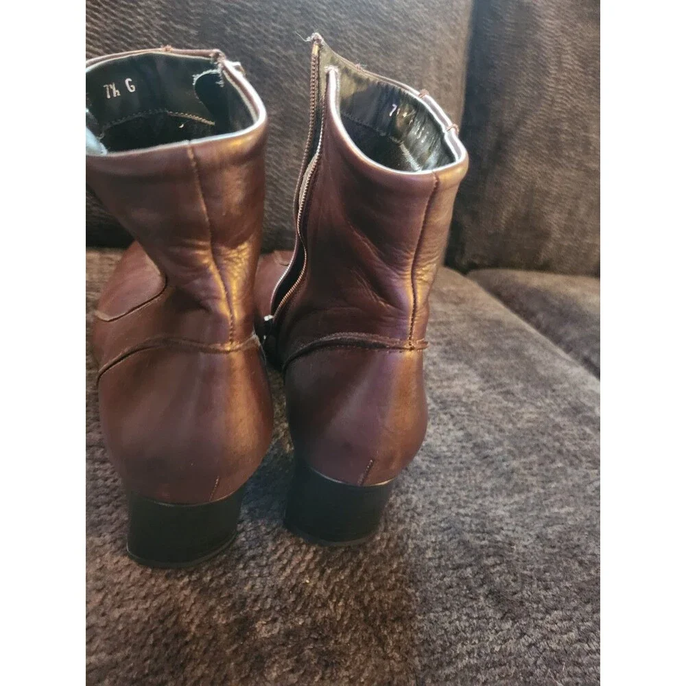 Sioux Ladies German Brown Soft Leather Ankle Boots  Sz 10 US / UK 7.5